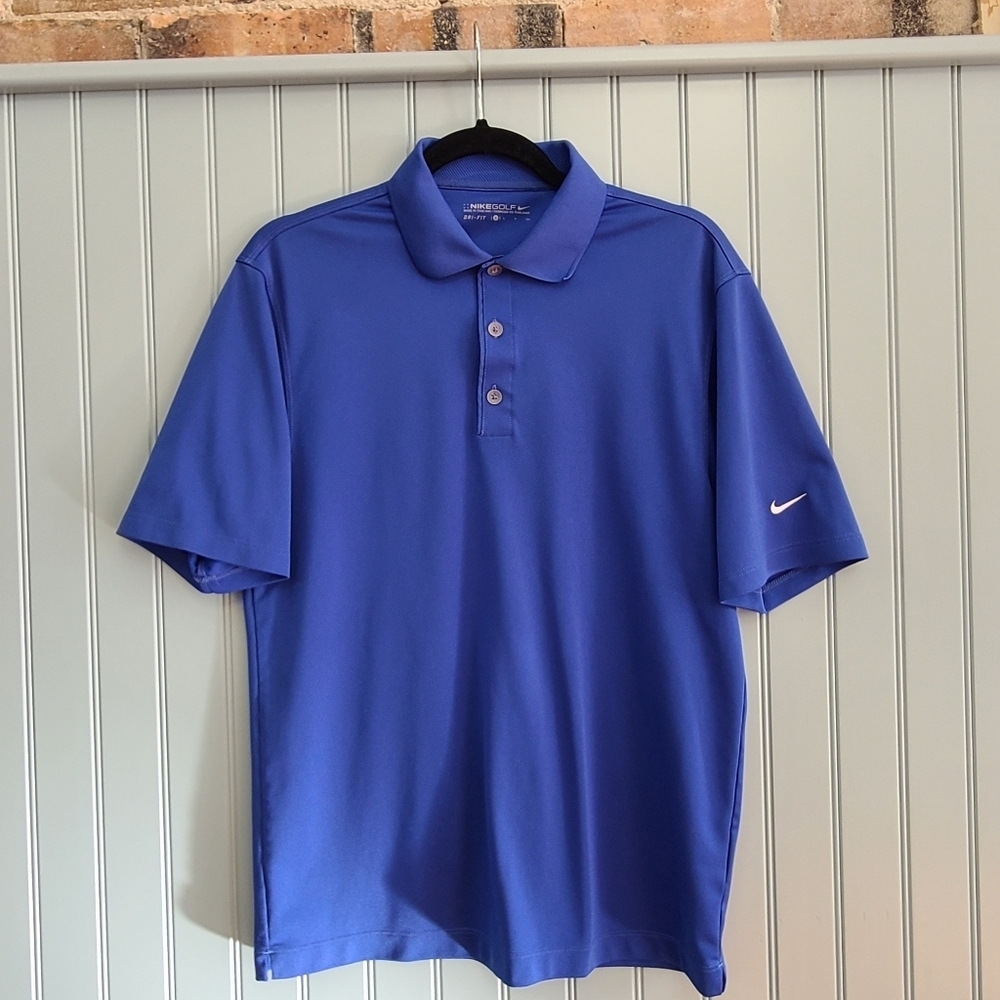 Nike Golf Dri-Fit Short Sleeve Polo Shirt Blue Size Small